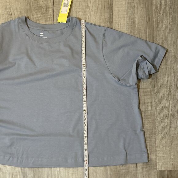 NWT All in Motion Plus Size 3X Blue Supima Cotton Short Sleeve T-Shirt Top - Picture 13 of 16